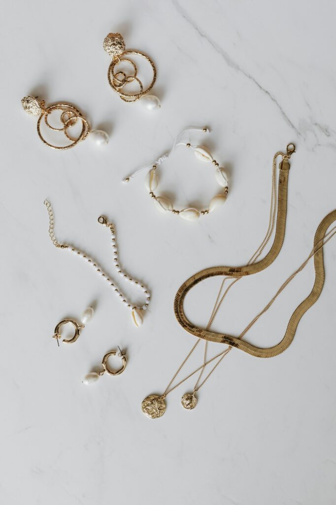 Mixed gold jewellery